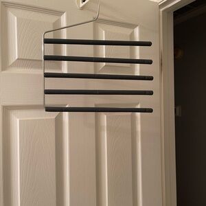 Over-Door 5-Bar Hanging Pants Rack - Black